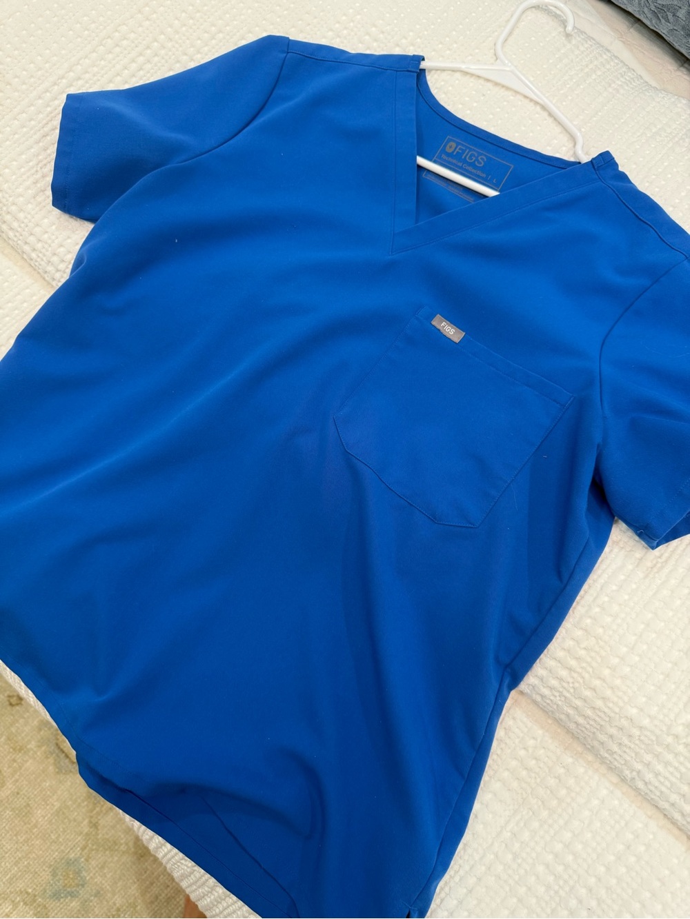 Figs V-Neck Scrub Top in Royal Blue